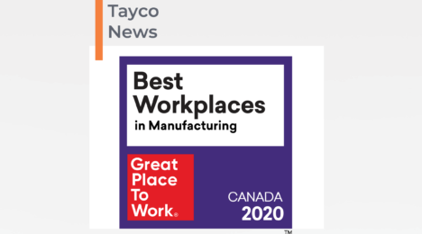 Tayco is one of Canada's Best Workplaces in Manufacturing!
